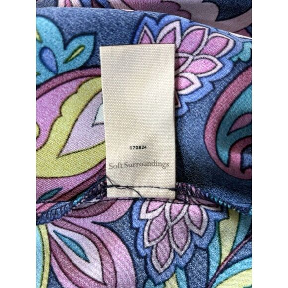 Soft Surroundings Rosalia Maxi Dress Women’s Size Petite Medium Paisley Floral - Picture 12 of 14